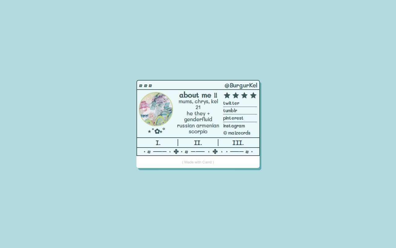 Carrd profile picture for @mums